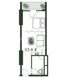 Пәтер 33.6 м² - Шериф Химшиашвили, Batumi, Грузия