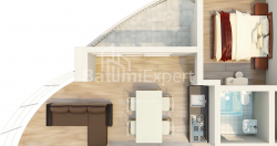 Пәтер 2-комн 57.9 m² - Мезгварта, Chakvi