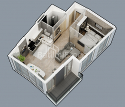 Пәтер 55.8 м² - Лех және Мария Качинский, Batumi, Грузия