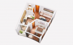Пәтер 1-комн 43.2 m² - Батырлар аллеясы, Batumi