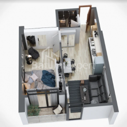 Тұрғызылып жатқан объект 43.2 м² - Лех және Мария Качинский, Batumi, Грузия