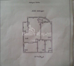Пәтер 3-комн 74 m² - Тбель-Абусеридзе, Batumi