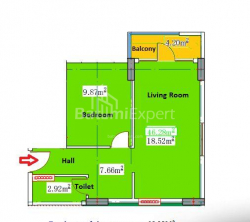 Пәтер 46 м² - Юрьевская, Batumi, Грузия