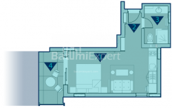 Тұрғызылып жатқан объект 1-комн 37.2 m² - Руставели, Chakvi