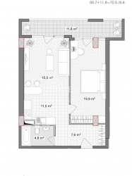 Пәтер 2-комн 70.5 m² - Вахтанг Горгасали, Batumi