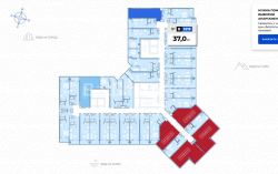Пәтер 1-комн 37 m² - Жиули Шартава, Batumi
