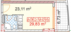 Пәтер 30 м² - Тбель-Абусеридзе, Batumi, Грузия